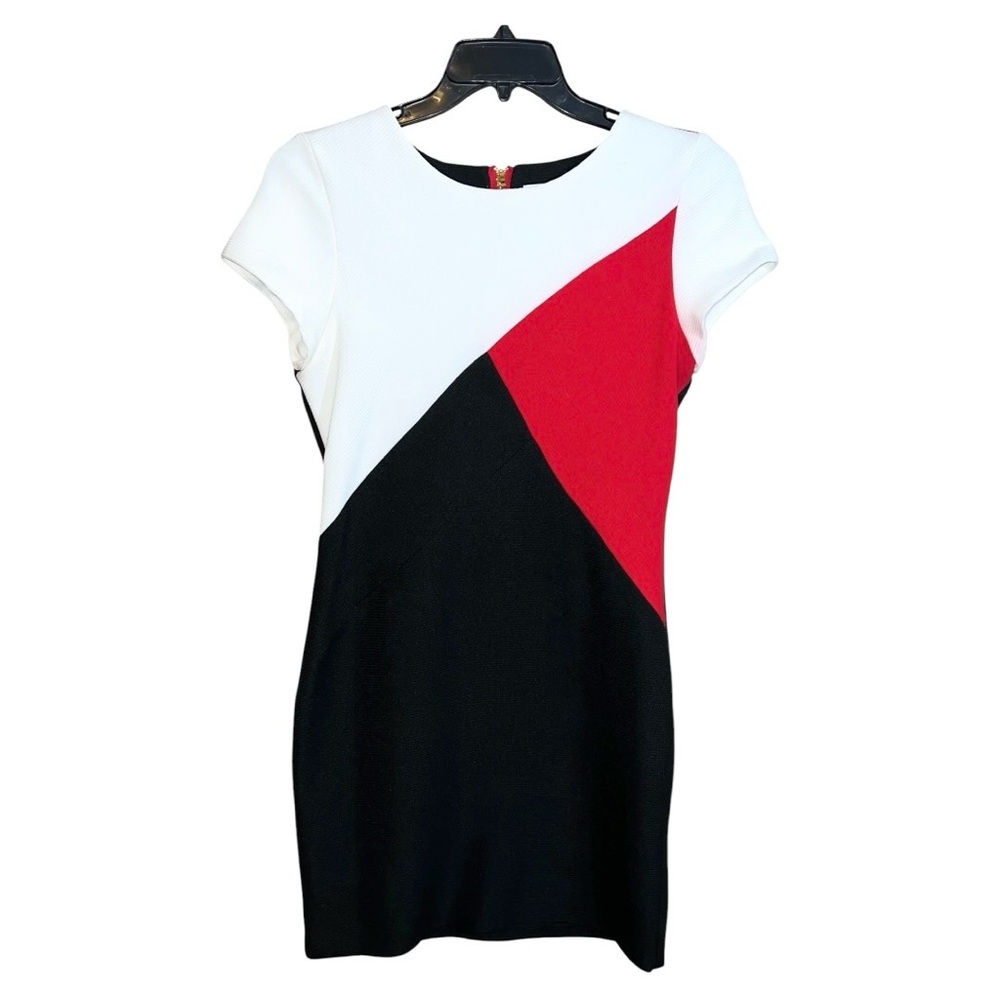 Studio One New York Dress Women’s Size 10 Black Red White Short Sleeve